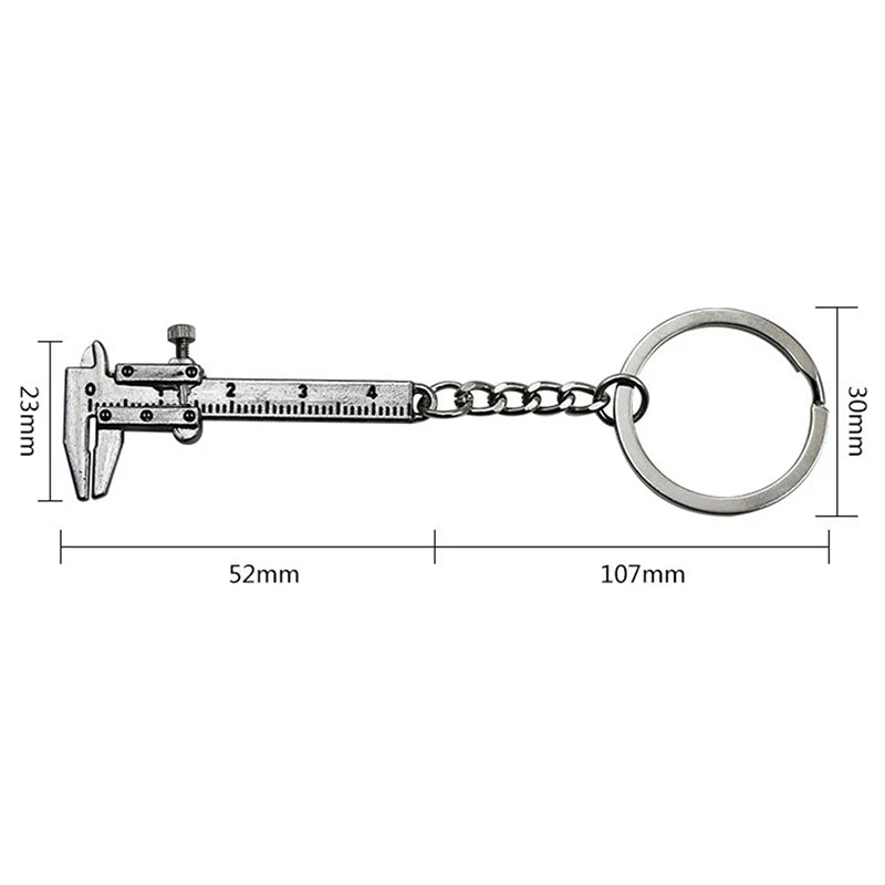 Schlüsselanhänger in Messschieberoptik